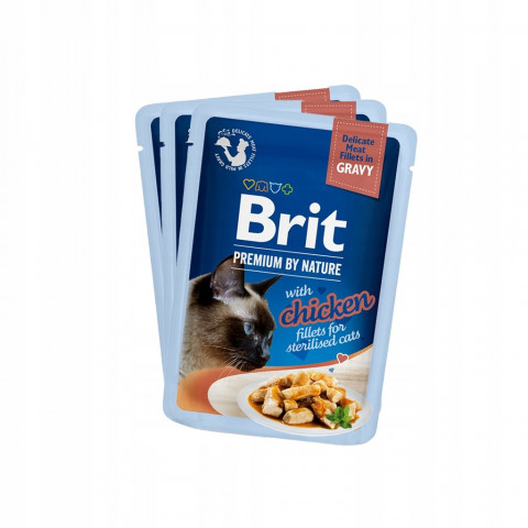 BRIT Premium by Nature Sterilised Plate saszetki w sosie mix smaków - mokra karma dla kota - 12x85g - Galeria zdjęcie 3