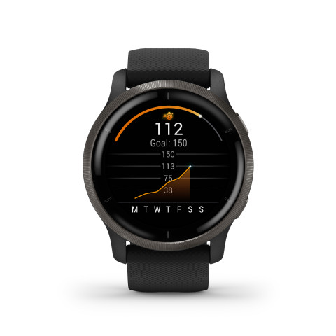 Zegarek Garmin Venu 2 (45 mm) Slate Stainless Steel Bezel / Black Case / Silicone Band - Galeria zdjęcie 27