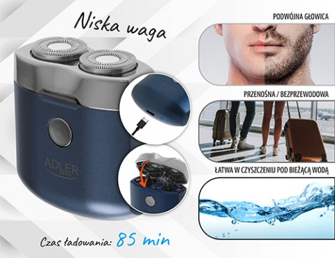 Golarka podróżna USB ADLER AD 2937 - Galeria zdjęcie 9