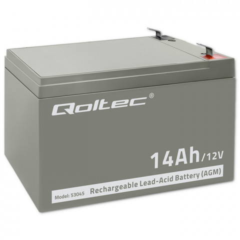 QOLTEC AKUMULATOR AGM | 12V | 14AH | MAX.210A - Galeria zdjęcie 1