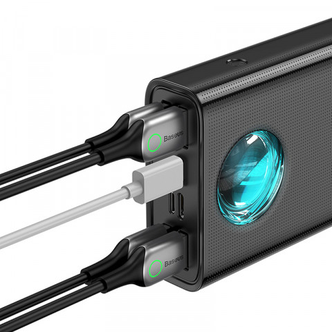 BASEUS POWERBANK AMBILIGHT 30000MAH, 4XUSB, USB-C - Galeria zdjęcie 4