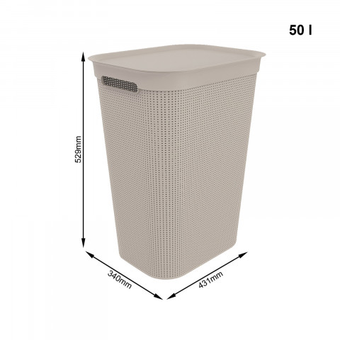 ROTHO Brisen Cappuccino - kosz na pranie - 50l - Galeria zdjęcie 2