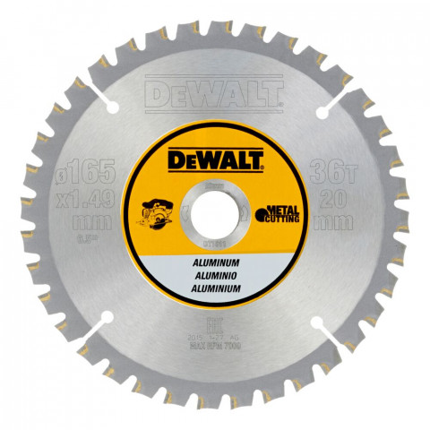 Tarcza pilarska 165x20 DT1911 DEWALT - Galeria zdjęcie 1