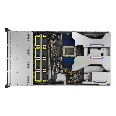 Platforma Asus Rack (2U) RS520A-E12-RS12U AMD Epyc 9004 (12x NVMe, 2xGPU, 2x1Gbe, IPMI, 1+1 1600W) - Galeria zdjęcie 3