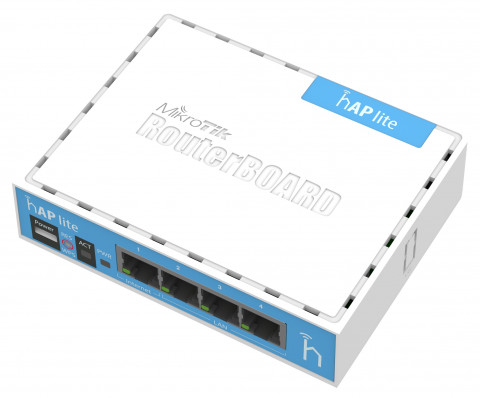 Router WiFi 4 Mikrotik hAP lite (RB941-2nD) 2,4GHz(2x2) 4p - Galeria zdjęcie 1