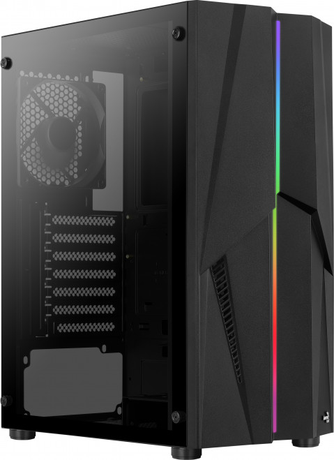 Obudowa AEROCOOL PGS MECHA-G-BK-v1 RGB czarna - Galeria zdjęcie 1