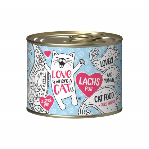 LOVE IS WHERE A CAT IS® Łosoś - mokra karma dla kota - 190g - Galeria zdjęcie 1