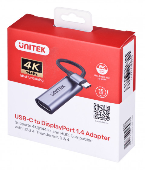 UNITEK ADAPTER USB-C - DISPLAYPORT 1.4 8K 60HZ - Galeria zdjęcie 4