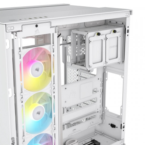iCUE LINK 6500X RGB Tempered Glass Mid-Tower, White - Galeria zdjęcie 3