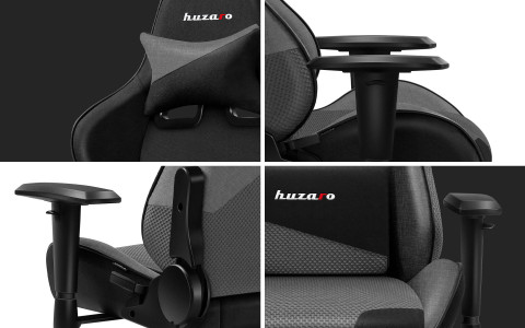 Fotel gamingowy Huzaro Force 6.2 Grey Mesh - Galeria zdjęcie 6