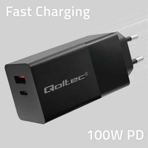 QOLTEC ŁADOWARKA GAN POWER PRO | 1XUSB-C | 1XUSB - Galeria zdjęcie 3