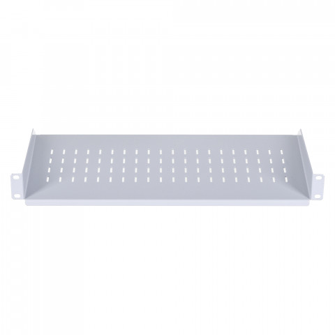Półka stała A-Lan 19" 1U głęb. 250mm SA-P-19-1U-250-2-S szara - Galeria zdjęcie 2