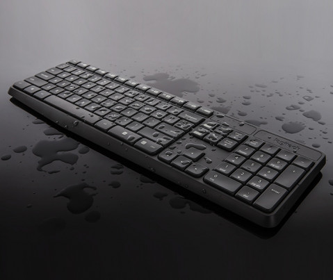 Klawiatura + Mysz Logitech MK235 bezprzewodowa, szara, us - Galeria zdjęcie 7