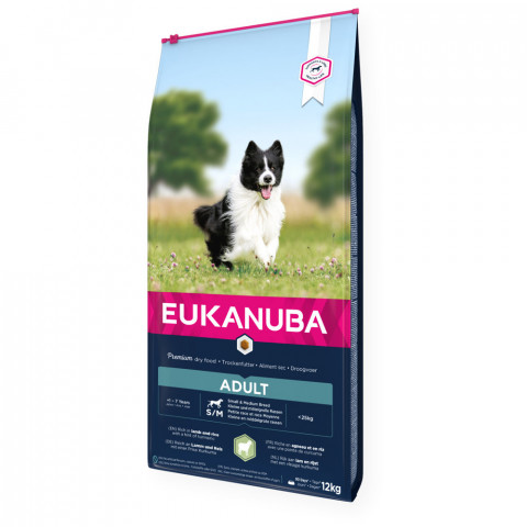 EUKANUBA Adult Small&Medium Breeds Lamb&Rice - sucha karma dla psa - 12 kg - Galeria zdjęcie 3