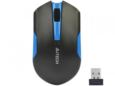 Mysz A4TECH V-TRACK G3-200N-1 Black+Blue WRLS - Galeria zdjęcie 1