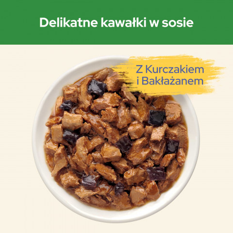 Purina Cat Chow Sterilised z kurczakiem i bakłażanem w sosie - mokra karma dla kota - 85 g - Galeria zdjęcie 3