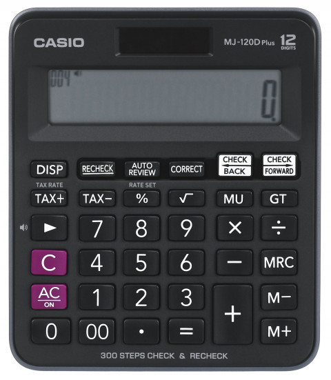 CASIO KALKULATOR BIUROWY MJ-120D PLUS CZARNY, 12 CYFROWY WYŚWIETLACZ - Galeria zdjęcie 2