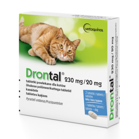 VETOQUINOL Drontal - tabletki przeciw pasożytom dla kota - 2 szt. - Galeria zdjęcie 1