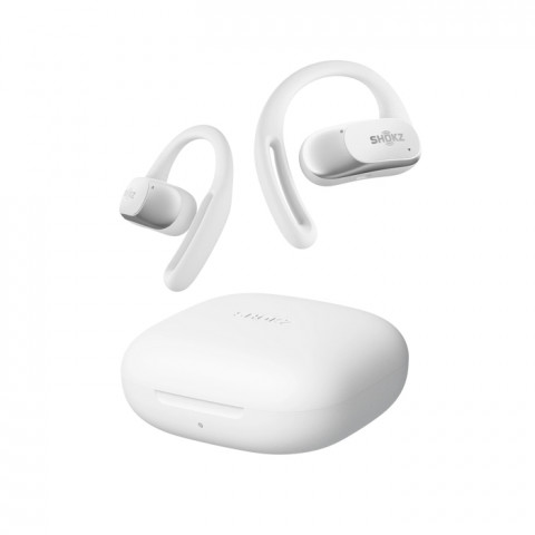 Słuchawki bezprzewodowe douszne Shokz OpenFit Air białe - Galeria zdjęcie 2
