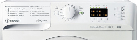 Pralka INDESIT MTWSA 61294 W PL 6kg 1200 obr/min - Galeria zdjęcie 6