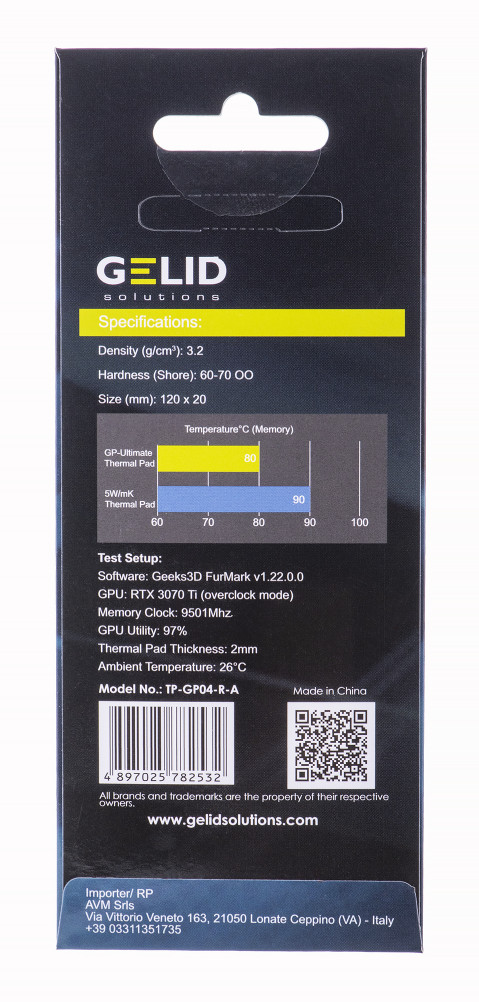 Termopady Gelid Ultimate 120x20x0.5mm TP-GP04-R-A - Galeria zdjęcie 4