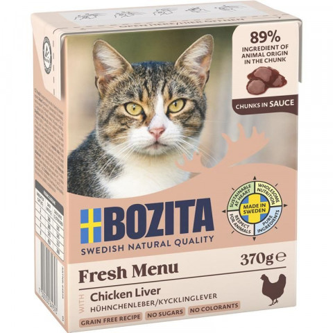 BOZITA Fresh Menu Wątróbka kurczaka w sosie - mokra karma dla kota 6x370g - Galeria zdjęcie 1