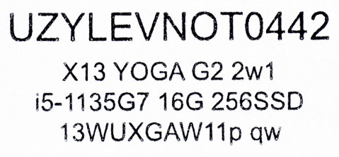 LENOVO ThinkPad X13 YOGA G2 2w1 i5-1135G7 16GB 256GB SSD 13,3" WUXGA(dotyk) (US QWERTY) Win11pro + zasilacz UŻYWANY - Galeria zdjęcie 17