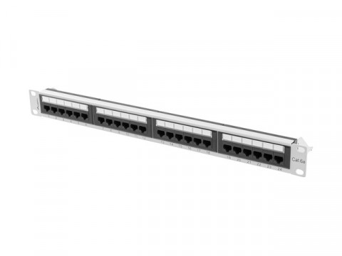 LANBERG PATCH PANEL 24 PORT 1U 19" KAT.6A UTP - Galeria zdjęcie 3