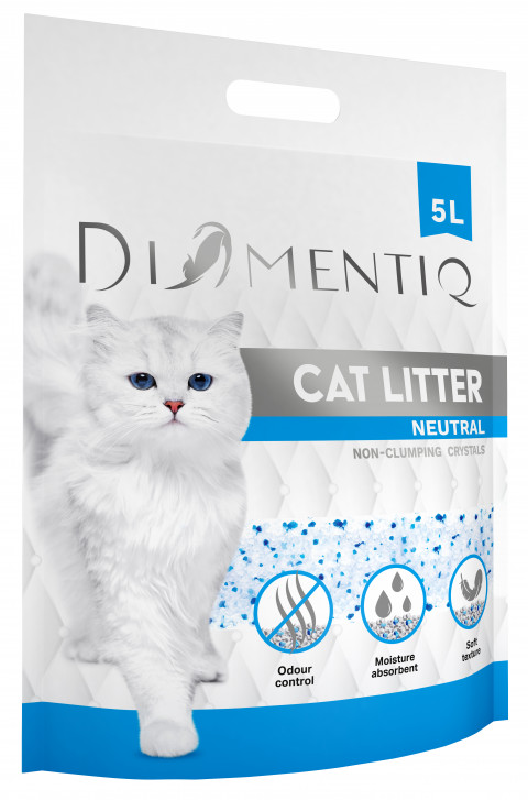 DIAMENTIQ Żwirek Neutralny, Silikonowy, Niezbrylający się dla kota - 5 l - Galeria zdjęcie 3