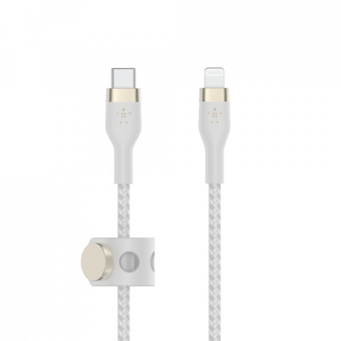 Kabel Belkin BoostCharge Pro Flex USB-C Cable with Lightning Connector 3m Silicone oplot White - Galeria zdjęcie 1