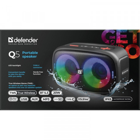 DEFENDER GŁOŚNIK Q5 BLUETOOTH 20W - Galeria zdjęcie 8