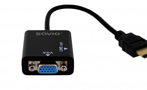 Adapter Video Savio CL-23 HDMI - VGA M-F - Galeria zdjęcie 6