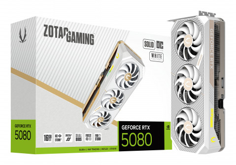 Karta graficzna ZOTAC GAMING GeForce RTX 5080 SOLID OC 16GB White (ZT-B50800Q-10P) - Galeria zdjęcie 8