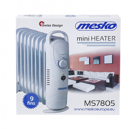Grzejnik olejowy MESKO MS 7805 (1000W Biały) - Galeria zdjęcie 4