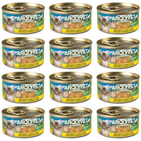 ARQUIVET Tuńczyk z serem - mokra karma dla kota - puszka - 12x80g - Galeria zdjęcie 1