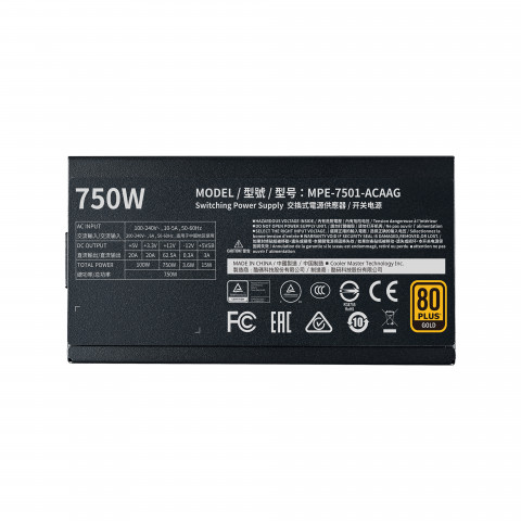 COOLER MASTER ZASILACZ MWE 80+ GOLD-V2 750W - Galeria zdjęcie 2