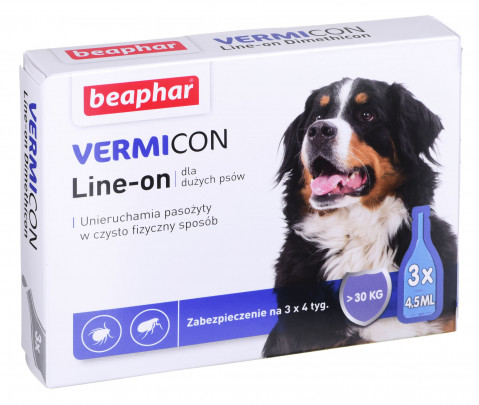BEAPHAR VERMIcon Line-on Dog L - krople przeciw pasożytom dla psa - 3x4,5 ml - Galeria zdjęcie 3