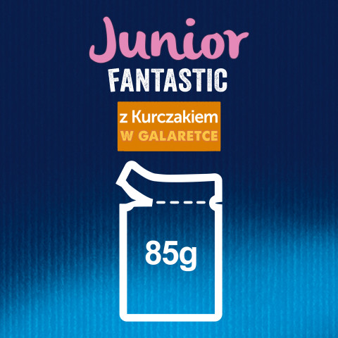 Purina Felix Fantastic Junior Kurczak - mokra karma dla kota - 85 g - Galeria zdjęcie 2