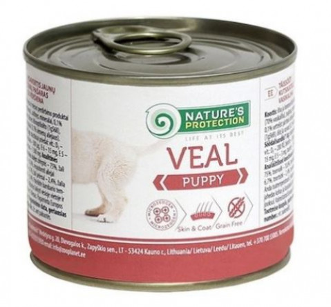 NATURE'S PROTECTION Puppy Cielęcina - mokra karma dla psa - 200g - Galeria zdjęcie 1
