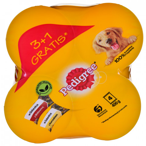 PEDIGREE Wołowina i kurczak w galaretce - mokra karma dla psa - 4x400 g - Galeria zdjęcie 5