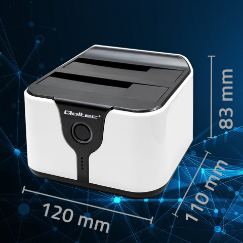 QOLTEC STACJA DOKUJĄCA DO DYSKÓW HDD SSD 2.5" 3.5" - Galeria zdjęcie 9