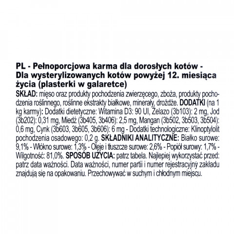 ROYAL CANIN FHN Sterilised w galaretce - mokra karma dla kota dorosłego - 12x85g - Galeria zdjęcie 7