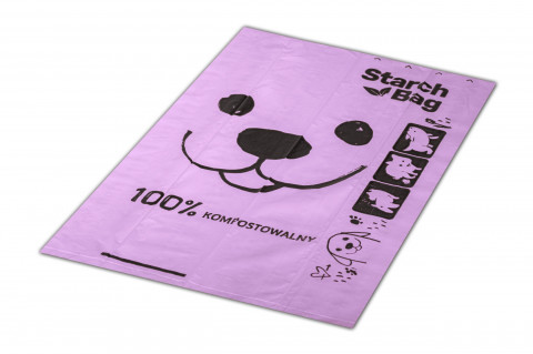 STARCHBAG BIOworki 8 rolek x 15 szt. kol. liliowy - Galeria zdjęcie 5