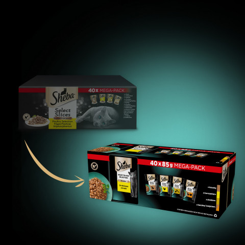 SHEBA Selection Select Slices Drobiowe Smaki - mokra karma dla kota - 40 x 85g - Galeria zdjęcie 6