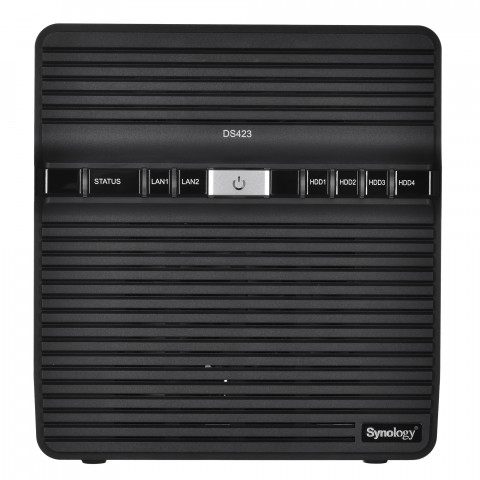 NAS Synology DS423; Tower; 4x (3.5" SATA HDD); Realtek RTD1619B;,2GB DDR4, 2x 1GbE RJ-45 - Galeria zdjęcie 2