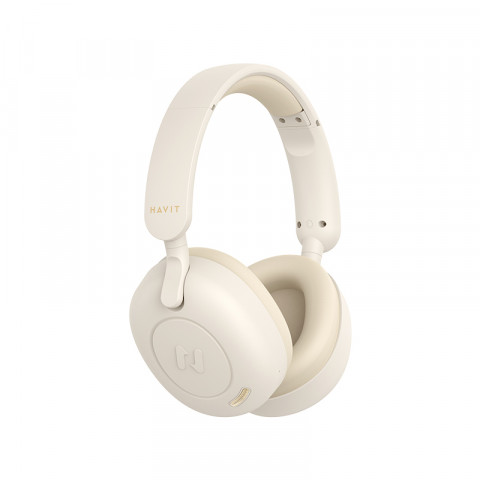 Słuchawki bezprzew. bluetooth Havit H655BT beżowy - Galeria zdjęcie 4