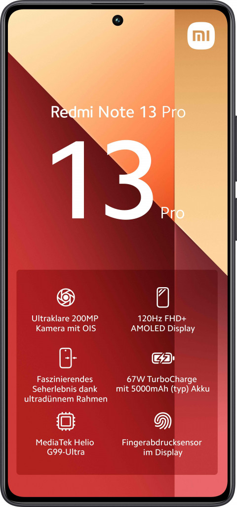Smartfon Xiaomi Redmi Note 13 Pro 8/256GB Midnight Black - Galeria zdjęcie 2