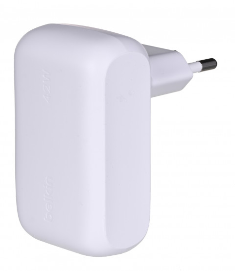 Ładowarka Belkin BoostCharge Dual USB-C + USB-A Wall Charger 42W White - Galeria zdjęcie 2