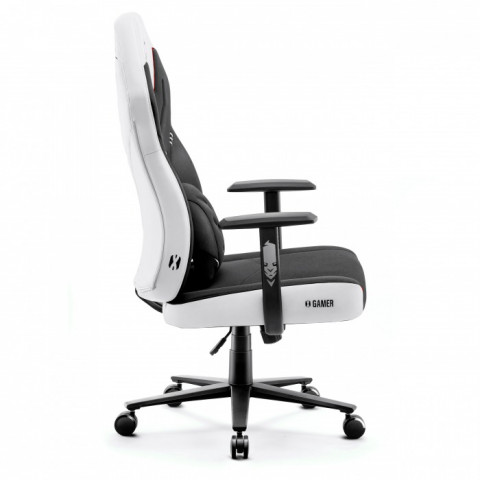 Fotel gamingowy DIABLO X-GAMER fotel czarno-biały - Galeria zdjęcie 5