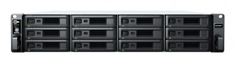 NAS Synology RS2423+; 2U RACK; 12x (3.5" SATA HDD/2.5" SATA SSD); AMD Ryzen V1780B, 8 GB DDR4 ECC UDIMM (max. 32GB), 2x 1GbE RJ-45, 1x 10GbE RJ-45 - Galeria zdjęcie 2